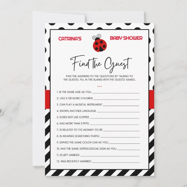 Invitación Baby Shower de fallo - Nombre editable, 5x7 (Anverso)