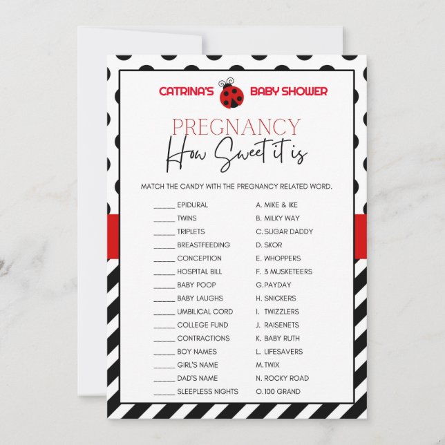 Invitación Baby Shower de fallo - Nombre editable, 5x7 (Anverso)