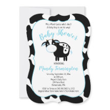 Invitación Baby Shower de Farm Dairy Cow Boy