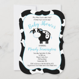 Invitación Baby Shower de Farm Dairy Cow Boy