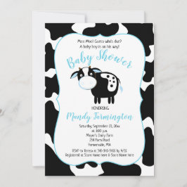 Invitación Baby Shower de Farm Dairy Cow Boy