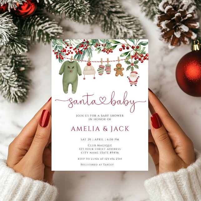 Invitación Baby Shower de feriado de Navidades de invierno de (Subido por el creador)