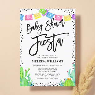 Invitación Baby Shower de Fiesta Mexicano Moderno