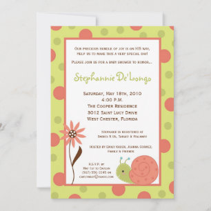 Invitación Baby Shower de flor de error de muelle 