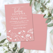 Baby Shower de Flor Silvestre Rosa