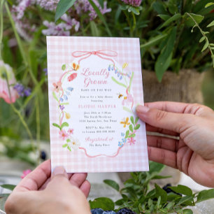 Invitación Baby Shower de Floral de Primavera de Producción L