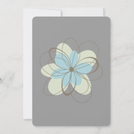 Invitación Baby Shower de flores azules