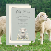 Baby Shower De Flores De Cordero Cute