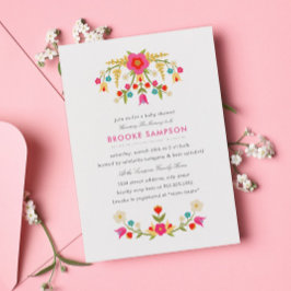 Invitación Baby Shower de Flores de País