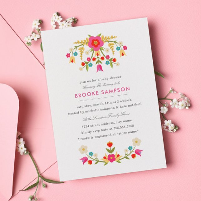 Invitación Baby Shower de Flores de País (Subido por el creador)