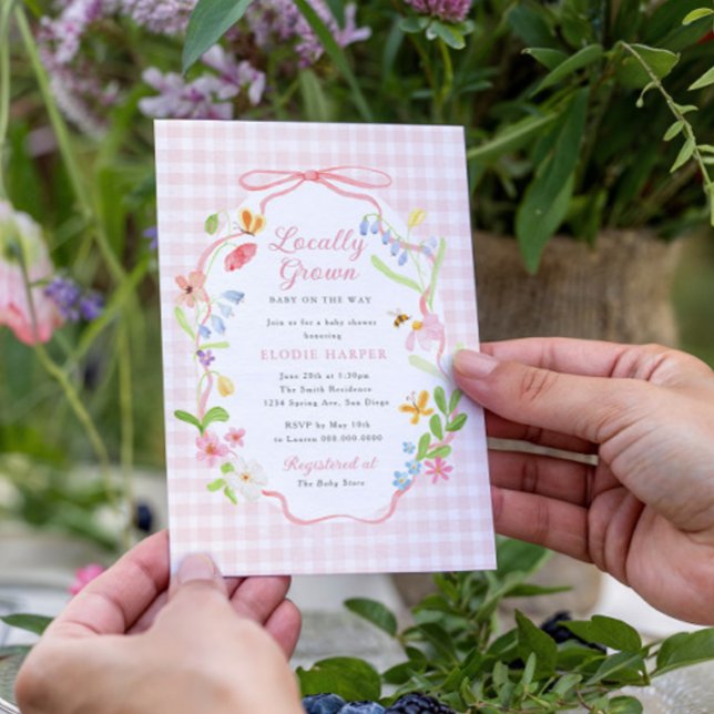 Invitación Baby Shower de flores de primavera cultivadas loca (Subido por el creador)