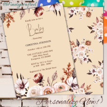 Baby Shower de flores silvestres de la naturaleza