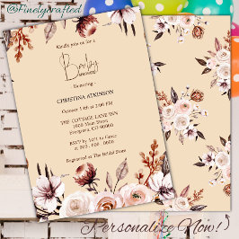 Invitación Baby Shower de flores silvestres de la naturaleza