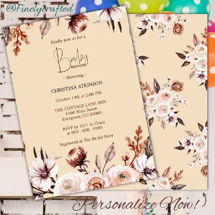 Invitación Baby Shower de flores silvestres de la naturaleza