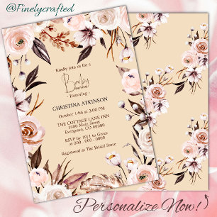 Invitación Baby Shower de flores silvestres de la naturaleza 