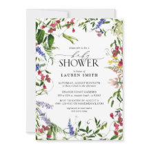 Baby Shower de flores silvestres de verano