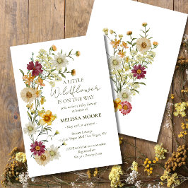 Invitación Baby Shower de flores silvestres rusas Boho Sage G