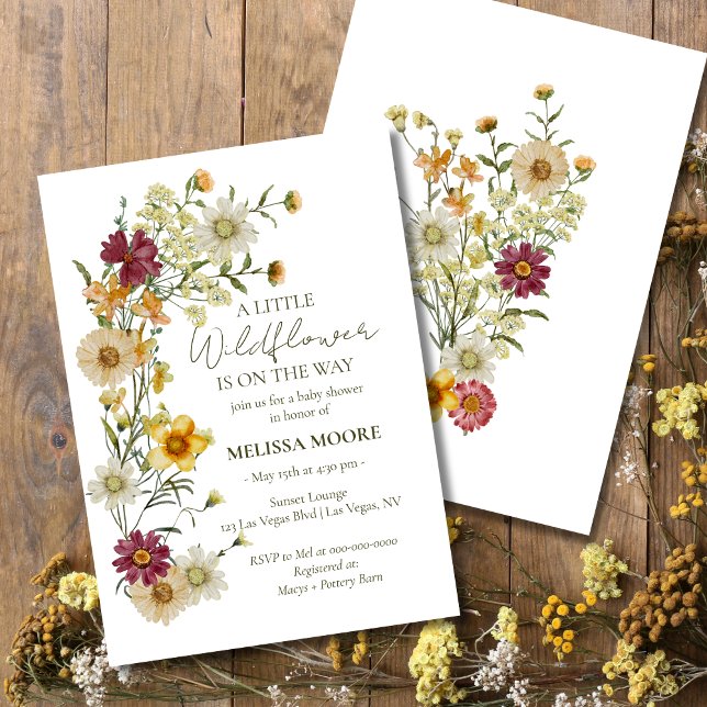 Invitación Baby Shower de flores silvestres rusas Boho Sage G (Subido por el creador)