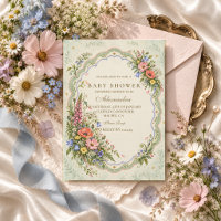 Baby Shower de Flores Silvestres Vintage