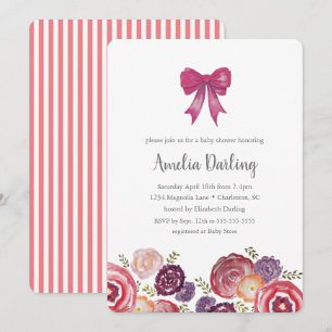 Invitación Baby Shower de flores y arcos