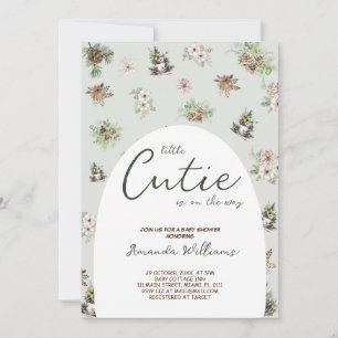 Invitación Baby Shower de Floristería Invernal