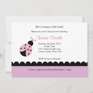 Invitación Baby Shower de Flower Bug Lady Bug