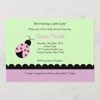 Invitación Baby Shower de Flower Bug Lady Bug