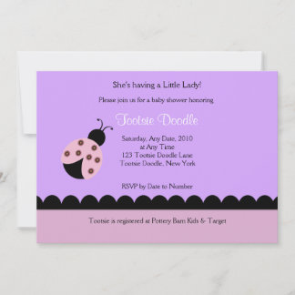 Invitación Baby Shower de Flower Bug Lady Bug