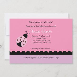 Invitación Baby Shower de Flower Bug Lady Bug