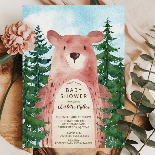 Invitación Baby Shower de Forest Adventure Bear Bo (Subido por el creador)
