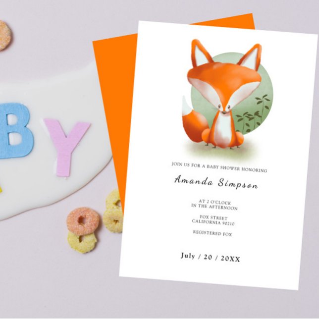 Invitación Baby Shower de Fox (Subido por el creador)