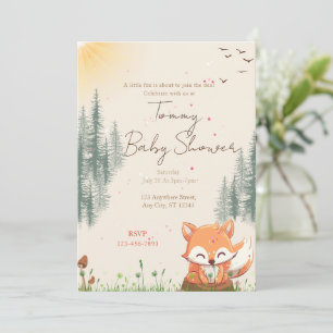 Invitación Baby Shower de Fox Forest