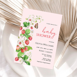Invitación Baby Shower de Fresa