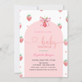 Invitación Baby Shower de fresa de agua
