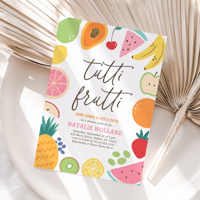 Invitación Baby Shower de frutas Tutti Frutti (Subido por el creador)