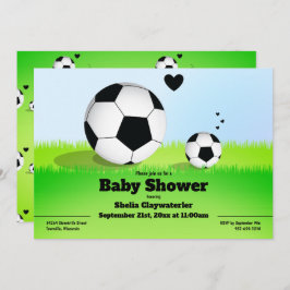 Invitación Baby Shower de fútbol deportivo