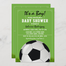 Invitación Baby Shower de fútbol | Es un niño