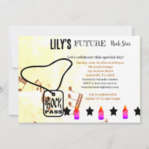 Invitación Baby Shower de Future Rock Star