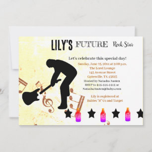 Invitación Baby Shower de Future Rock Star
