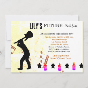 Invitación Baby Shower de Future Rock Star