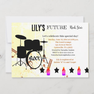 Invitación Baby Shower de Future Rock Star