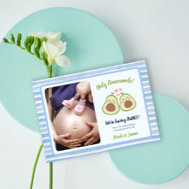 Invitación Baby Shower de gemelos neutrales de aguacate
