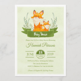Invitación Baby Shower de Gender Neutral Woodland 