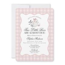 Baby Shower de Ghost Twins de Gingham Preppy Pink