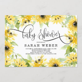 Invitación Baby Shower de girasol