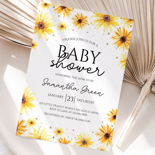 Invitación Baby Shower de Girasoles (Subido por el creador)