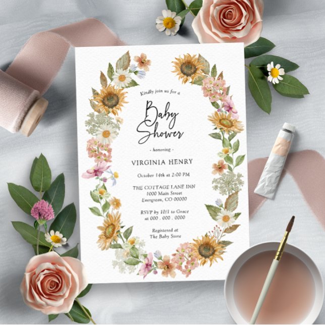 Invitación Baby Shower de Girasoles (Subido por el creador)