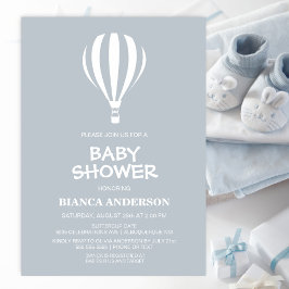 Invitación Baby Shower de globo aerodinámico simple