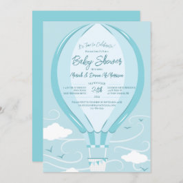 Invitación Baby Shower de globo aerostático