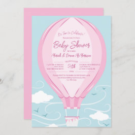 Invitación Baby Shower de globo aerostático